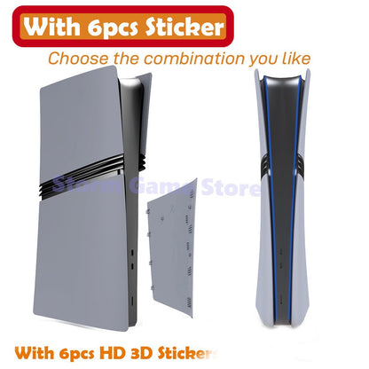 Limited 30th Anniversary for PS5 Pro Faceplate Vinyl Logo Sticker P-5 Fat Console Cover Face Plate Shell Replacement