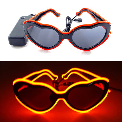1PC Light Up LED Glasses Glow Sunglasses EL Wire Neon Glasses Glow in The Dark Party Supplies Neon Party Favors for Adults