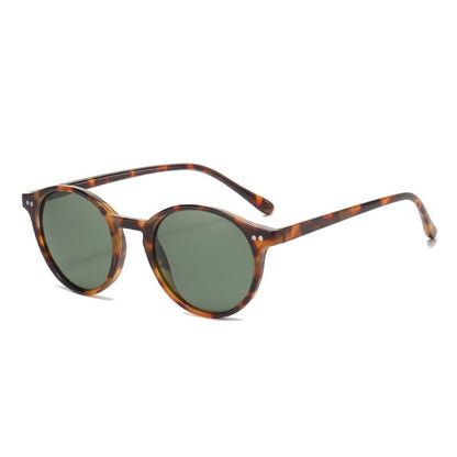 Óculos de Sol Polarizados Redondos Retrô Masculino Feminino Armação Clássica Leopardo Óculos de Sol Fashion Preto Dirigindo Masculino Feminino Goggles UV400