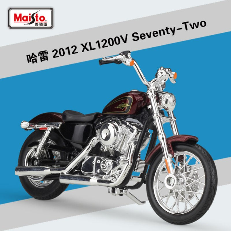 Maisto 1:18 Harley XL 1200V Seventy-Two Modelo de Moto de Liga Metálica Fundida Modelo de Moto de Rua de Metal Simulação Presentes Infantis