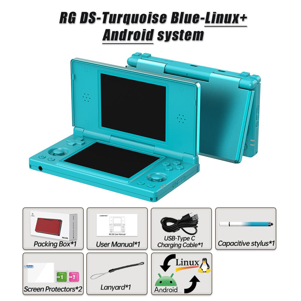 Anbernic RG DS Retro Video Game Console 4 Inch IPS Dual Multi-touch Screen Android 14 Flip Game Player RGDS For Christmas Gift