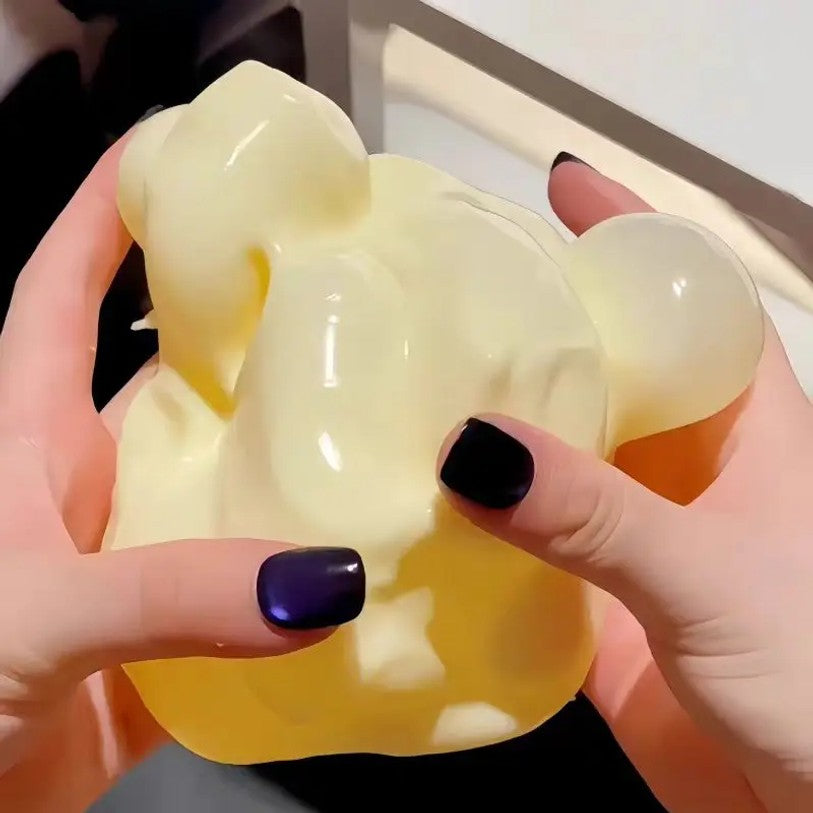 Genuine Vaseline Filled Giant Cheese Squishy Toy 1/3Pcs Soft Squeeze Stress Relief Ball Cute Cheese Shape Slow Rebound Fidget