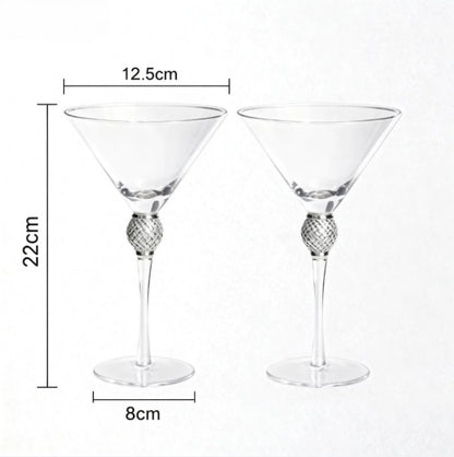 Conjunto 2 Peças Taças de Cristal Luxo Vinho Tinto Copos Altos para Festa Champanhe Flute Copos de Beber