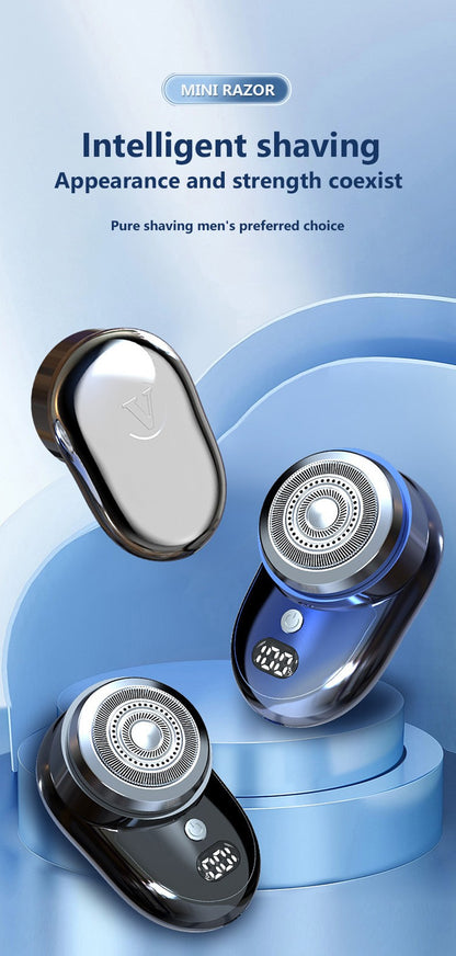 Mini Electric Shaver For Men USB Digital Display Electric Shaver Powerful Beard Shaving Machine Rechargeable Waterproof
