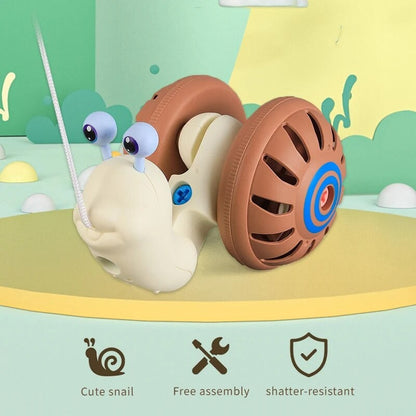 1 PCS Rope Assembly Pull Thread Snail Children's Puzzle Assembly Rattle Baby Outdoor Toddler Toy Children's Gift