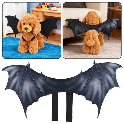 Fantasia de Halloween para Pets, Decoração de Asas de Morcego para Festa, Acessórios Engraçados de Asas de Morcego para Pets, Acessórios de Cosplay, Roupa com Asas