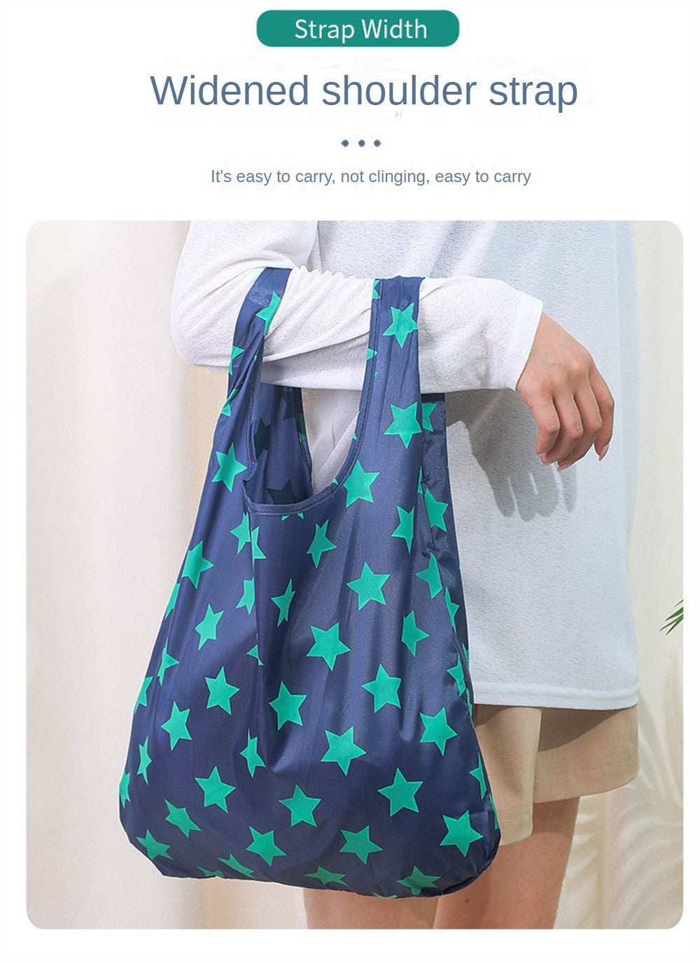 Reusable Foldable Supermarket Shop Large Folding Shopping Bag Easy to Carry Eco-friendly Big Capacity Eco Storage Handbag