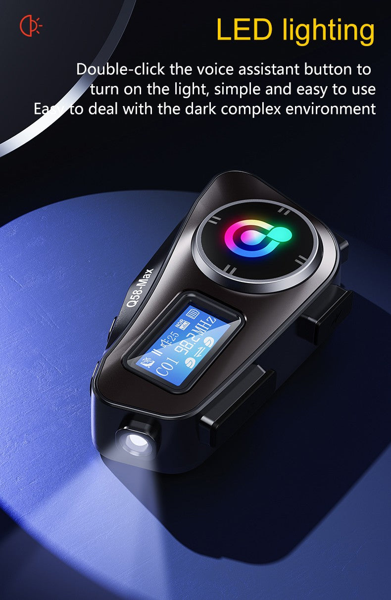 Capacete de motocicleta Q58 Max Bluetooth Intercom IP65 à prova d'água Distância de intercomunicação de 500 metros Compartilhamento de música mista em várias cenas