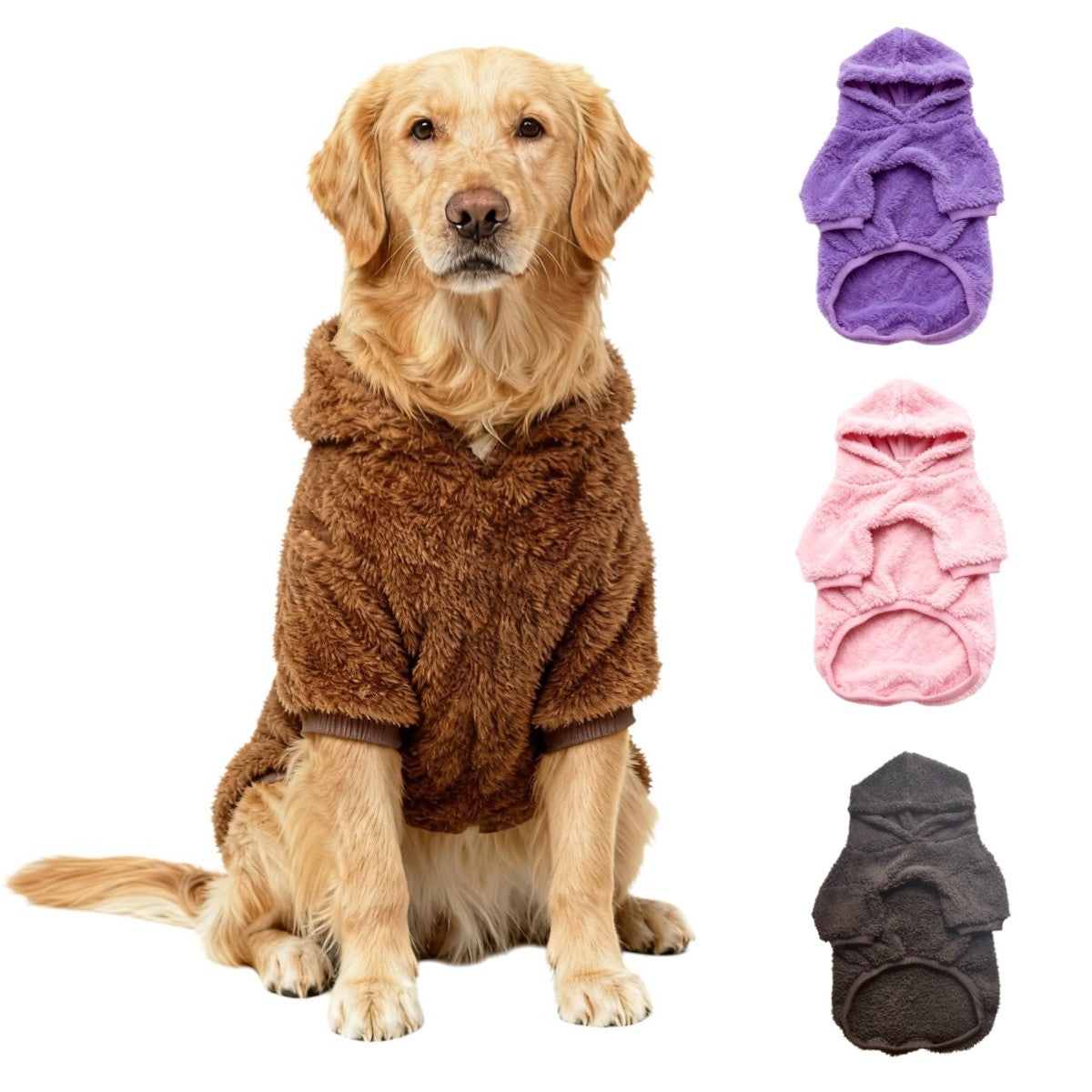 Roupas de Inverno para Cães, Moletom Quente de Lã para Cães de Porte Médio e Grande, Casaco Macio de Pelúcia para Cães, Roupas para Labrador Golden Retriever