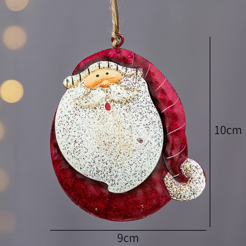 Metal Iron Red Mailbox Hanging Ornament Christmas Tree Pendant Letters To Santa Claus Home Christmas Decoration