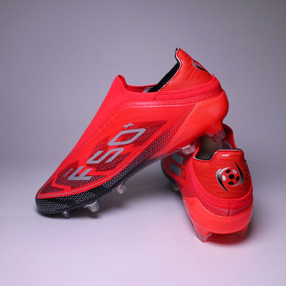 SLIP-ON Mens Soccer Shoes Non-Slip Turf Soccer Cleats for Youth  Without-Lace TF/FG Training Football Boots Chuteira Campo 35-45