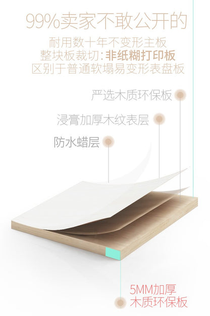 The original wood grain silent and simple wooden wall clock is a fashionable home decoration for the living room clock