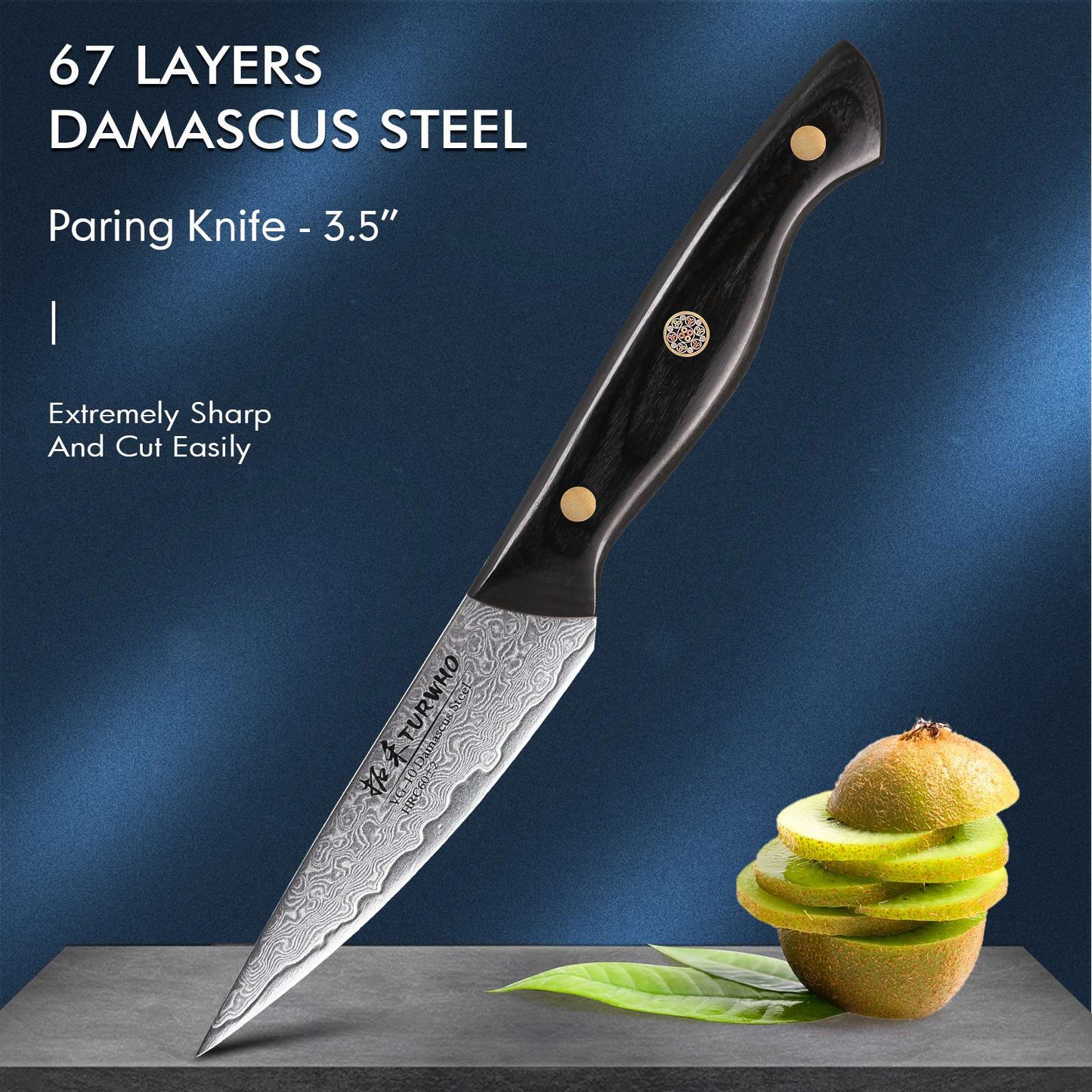 TURWHO 1-6PCS Kitchen Knives Set Japanese 67 Layer Damascus Steel Chef Knife PRO VG10 Santoku Bread Boning Utility Paring Knives