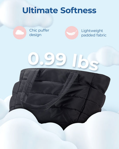 BAGSMART Tote Bag Puffy Padded Women's Bags Leisure Commuting Handbag Large Capacity Mommy Go Out Storage Organizer
