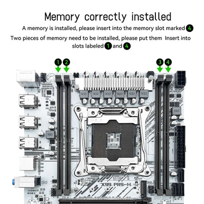 MACHINIST White X99 PR9-H Motherboard combo Intel Xeon E5 2630 V4 LGA 2011-3 CPU DDR4 16GB RAM NVME m.2 Optional kit set