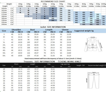 Suit Outdoor Breathable (Blazer+ Vest + Pants) Men's Fashion Business Korean Wedding Casual Business Wear Elegant Man Suit 6XL
