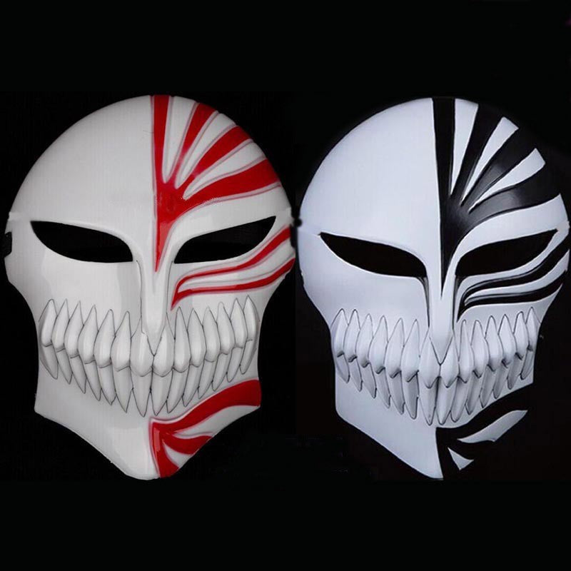 Hot Cartoon Death Ichigo Kurosaki Bleach Mask Christmas Dance Masquerade Party Cosplay Halloween Cool Mask Gift for Men Boy Toy