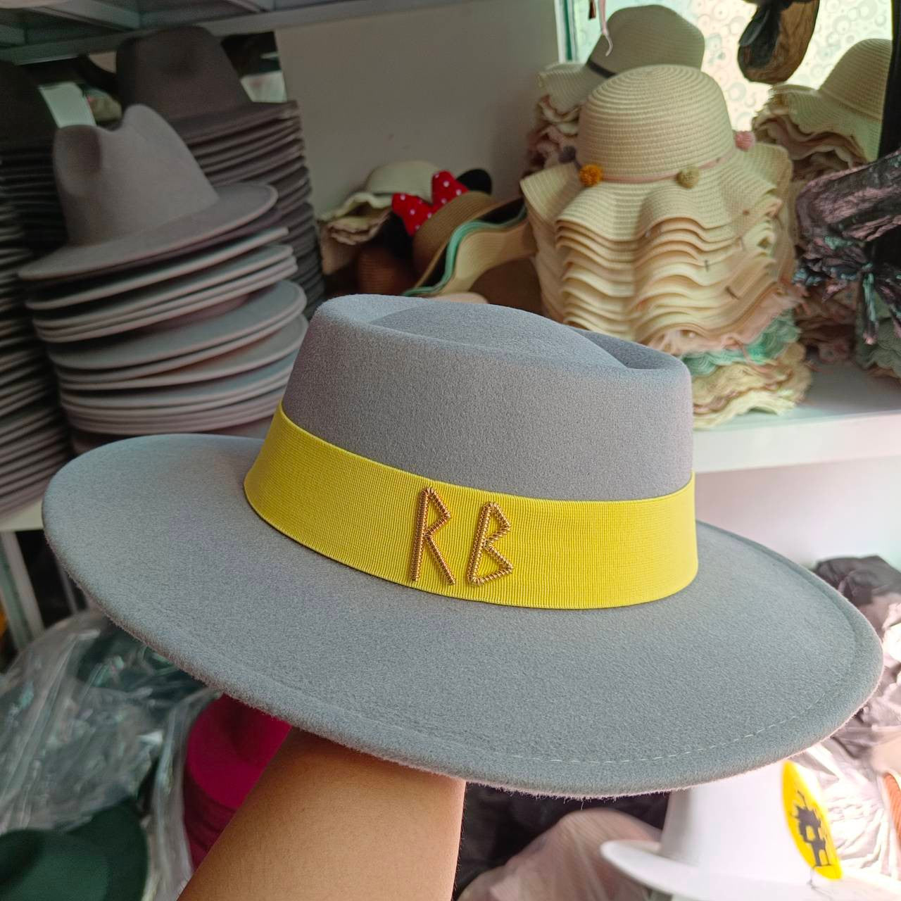 Fedora Chapéu de Copa Reta Chapéu de Outono/Inverno Chapéu RB Britânico Francês Chapéu de Copa Reta Chapéu Punk Jazz Chapéu de Aba Larga Gorras ??