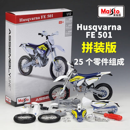 Maisto 1:12 Husqvarna FE 501 Liga de Moto Off-road Modelo de Carro de Simulação de Moto de Corrida Coleção de Modelo de Brinquedo Infantil Presente