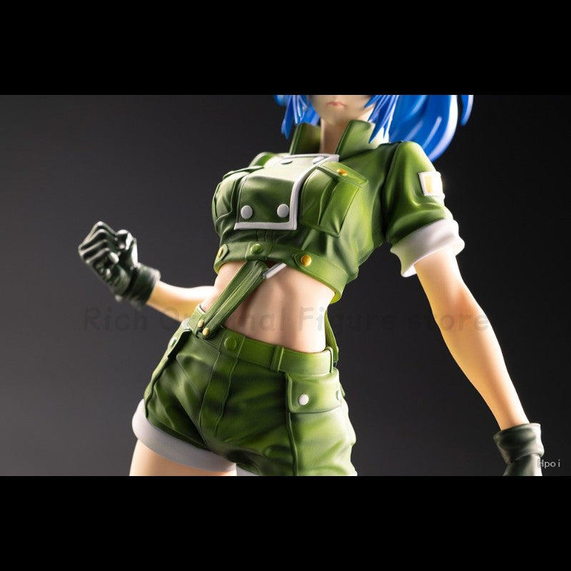 ?Em Stcgk? Original Kotobukiya SNK Série Garota Bonita THE KING OF FIGHTERS '97 Leona Heidern Modelo Estátua Brinquedo