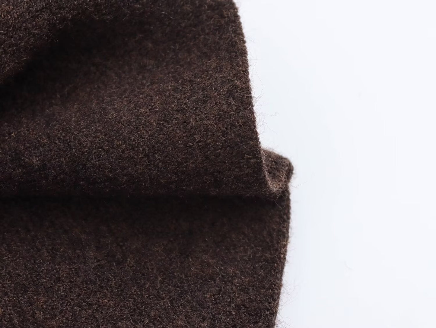 JNLEAOG Casaco de Gola Alta Assimétrica de Malha Feminina para Rua Elegante Fibra de Poliéster Outono Nova Chegada Design de Moda