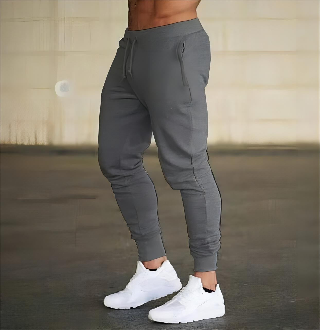 Mens Casual Pants Autumn Winter Sweatpants Men Running Jogger Sports Gym Trousers Fashion Solid Color Workout Long Pants 2025