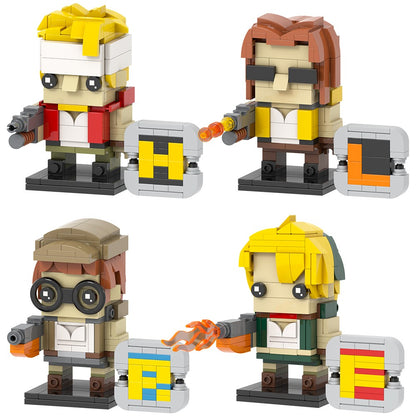 MOOXI Clássico Jogo Metal Slug Figura Brickheadzed Kit Modelo de Montagem DIY Blocos de Construção para Adultos Brinquedo Infantil MOC Presentes de Tijolo