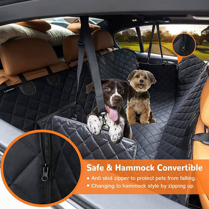 Winter Pet Mat for Car Back Seat Breathable Dog Seat Cover with Strong Hard Bottom Fits All Cars