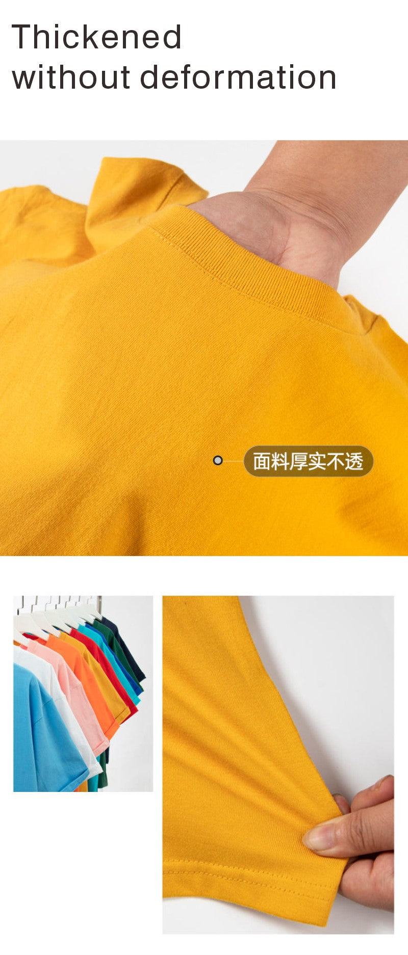 Cotton heavy-duty men's and women's T-shirts, summer breathable short sleeves, customized printing, logo embroidery