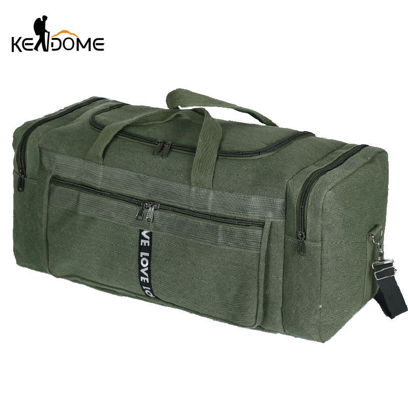 Large Canvas Travel Duffel Bag Waterproof Men's Shoulder Luggage Storage Bags Outdoor Trainning Fitness Sports Handbag XA927D