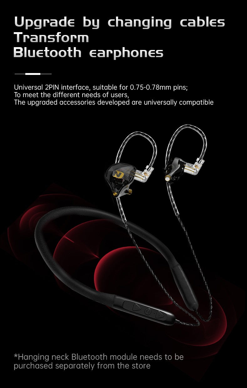 ND NX2 HIFI Earphones Dynamic Stereo Heavy Bass In Ear Monitor Earphone Game Sport Noise Cancelling Headset Detachable Cable