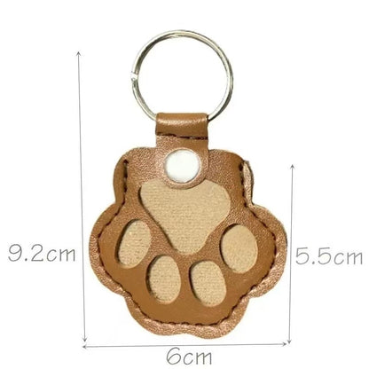 Chaveiro de Couro para Lembranças de Pelo de Pet, Medalhão Memorial para Guardar Pelo de Cão ou Gato, Lindo Presente de Luto por Pet, Chaveiro de Bolsa de Lembrança