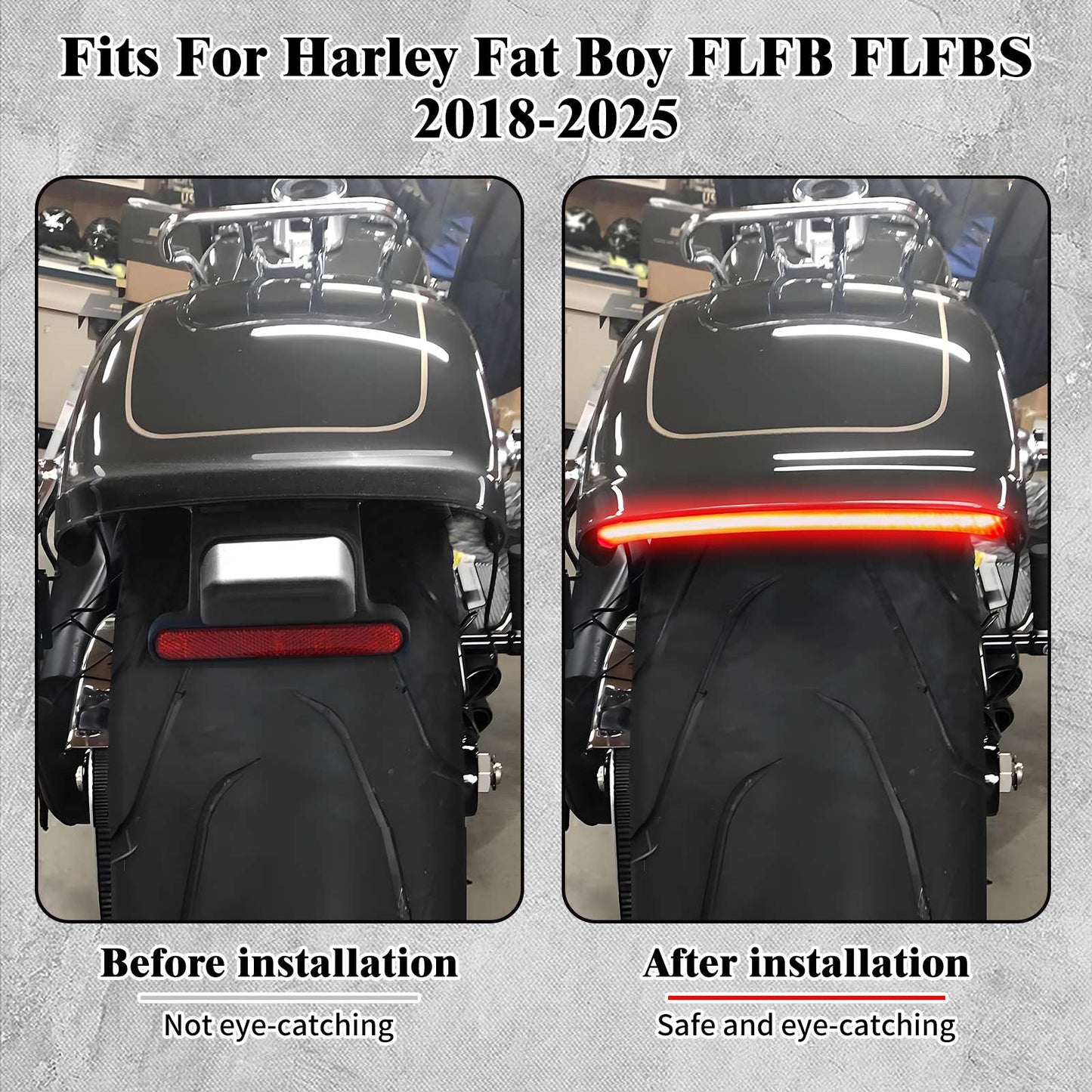 Lâmpadas Traseiras de Moto LED Lanterna Traseira de Para-lama Luz de Freio Indicador de Seta Para Harley Softail Fatboy FLFB FLFBS 18-25 Modelo EUA