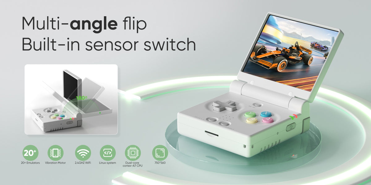 MIYOO Mini Flip Retro Handheld Game Console With New Hinge 2.8''IPS Screen Portable Video Game Consoles Classic Gaming Emulator