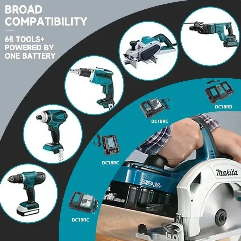 Bateria Recarregável Original Makita 18V 9Ah 6Ah 5Ah para Ferramentas Elétricas Makita Bateria de íons de lítio 18v de Substituição + carregador + furadeira elétrica
