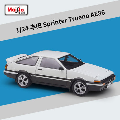 Maisto 1:24 Toyota Sprinter Trueno Ae86 Ae 86 Modelo de Carro de Liga de Simulação Peça de Exibição de Brinquedo Acabado Estático para Presente