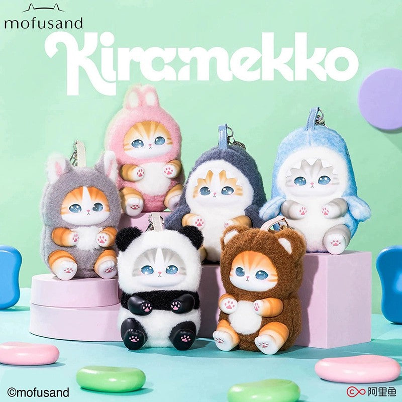 In Stock 100% Original Mofusand Cat Series Blind Box Shark Cat Surprised Box Toy Ornaments Mofusand Blind Box Plush Keychain