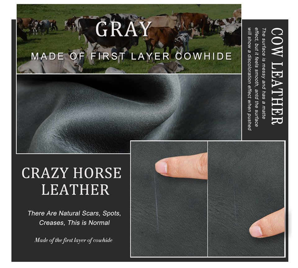 CONTACT'S Genuine Leather Men's Messenger Bag Vintage Sling Shoulder Bags for 7.9" iPad Mini High Quality Male Crossbody Bag Men