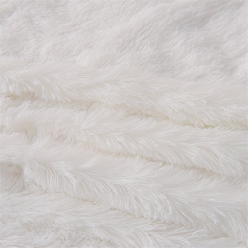 3PC Solid Plush Duvet Cover Comfortable Bedding 1 Duvet cover 2 Pillowcases Soft And Skin Friendly No Filling Four Seasons