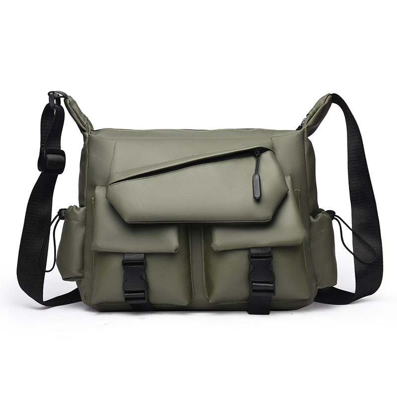 1 piece of minimalist messenger bag, Mailman bag, adjustable shoulder strap, zipper closed, fade resistant, durable for daily co