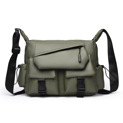 1 piece of minimalist messenger bag, Mailman bag, adjustable shoulder strap, zipper closed, fade resistant, durable for daily co