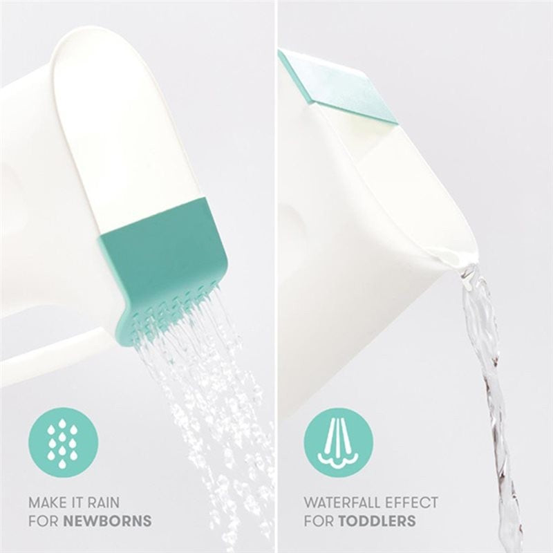 ABMH-Tear-Free Baby Bath Rinse Cup Control Flow With Handle And Removable Rain Shower To Wash Hair And Body