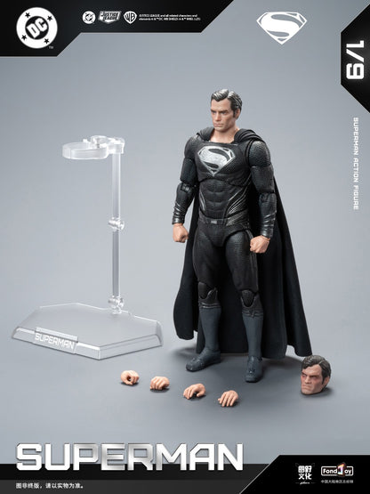 Original Fondjoy Black Superman 2.0 Figure Dc Zack Snyder'S Justice League Figures 1/9 Super Man Pvc Model Doll Joint Movable