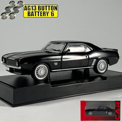1:32 Chevrolet Camaro SS 350 1969 Super Carro Esportivo Clássico Liga Diecast Modelo de Carro Veículos em Miniatura Enfeites de Alta Simulação