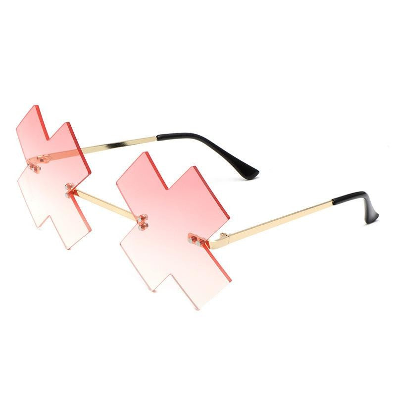 Game Guilty Gear Happy Chaos Cosplay Glasses Irregular Ins Eyewear Metal Plastic Glasses Halloween Funny Costume Accessories ?