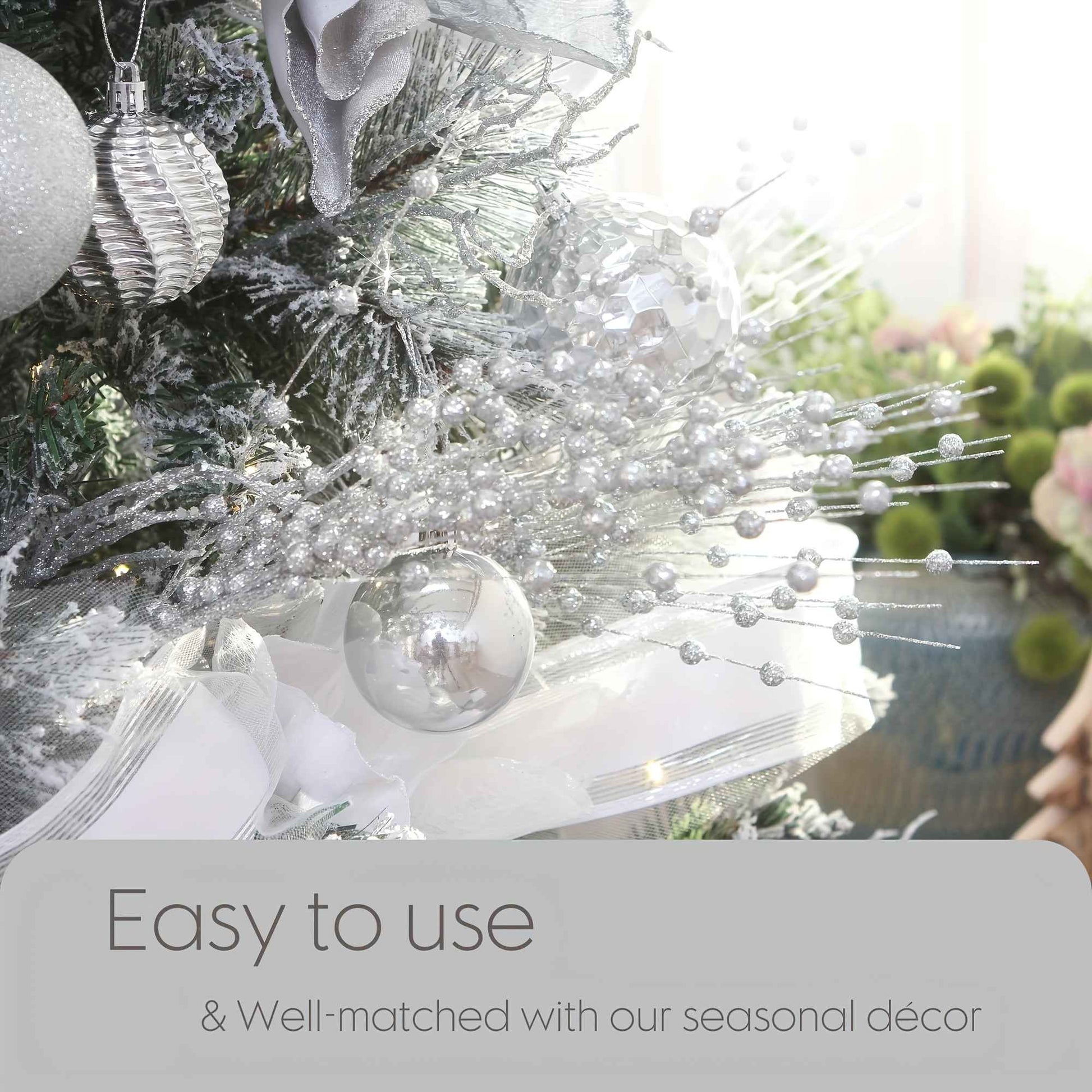 6pcs Christmas Decoration Pistachio Wedding Gift Gold Powder Berries Christmas Tree Handmade DIY Sequin Gold Powder Ball Bunch