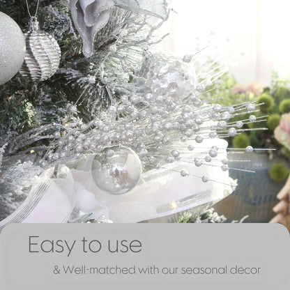 6pcs Christmas Decoration Pistachio Wedding Gift Gold Powder Berries Christmas Tree Handmade DIY Sequin Gold Powder Ball Bunch