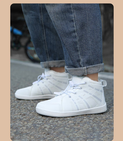 Fashion Kids Snow Boots Wide ToeBox Shoes Kid's Waterprof Barefoot Sneakers Boys Girls Warm Cotton Lightweight Non-slip Sneakers