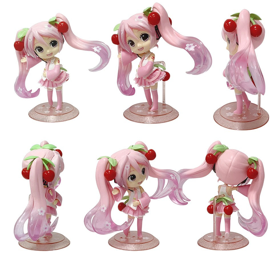 Animação Anime Linda Garota Hatsune Miku Artesanal Diabo Hatsune Miku Orelha de Gato Hatsune Miku Fofa Artesanal Modelo de PVC Decorações