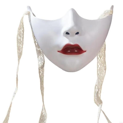Y88A Mechanical Half Face Mask Masquerade Mask for Womens Men Aesthetics Mask Gifts
